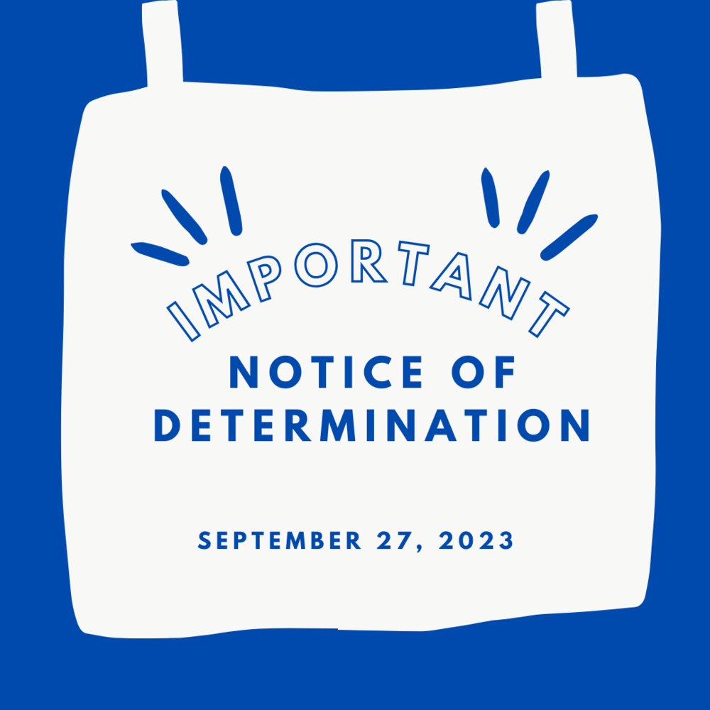 Notice of Determination